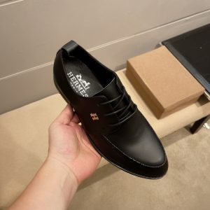 High Quality Luxury Hermès Calfskin Leather Shoes