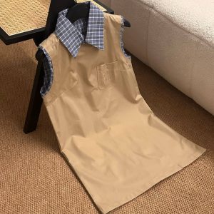 High Quality Miu Miu Plaid Sleeveless