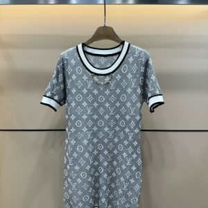 Luxury High Quality Louis Vuitton Jacquard Short-Sleeved Shirts