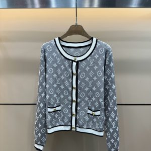 Designer Luxury Louis Vuitton Gold Cardigan
