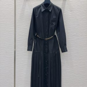 Designer Aaa Louis Vuitton Long-Sleeved Dress