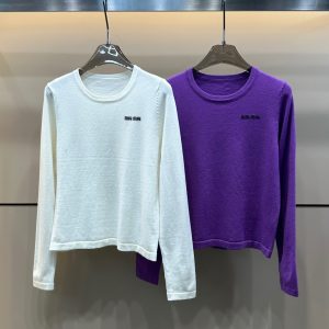 Designer Miu Miu Jacquard Long Sleeves