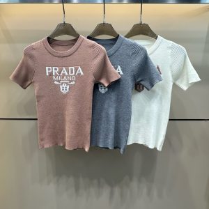 1:1 Prada Jacquard Short Sleeves
