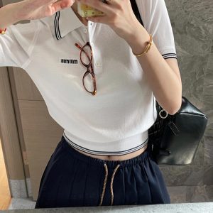 Aaa Miu Miu Abs Short-Sleeved Shirt