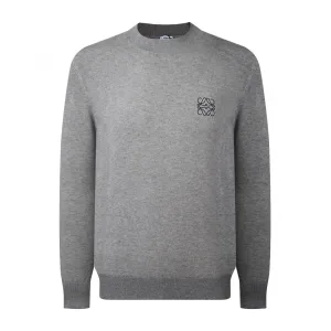 Luxury High Quality Loewe Sweater Ash Cashmere Embroidery