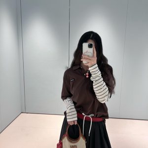 Luxury Miu Miu Long-Sleeved Shirts