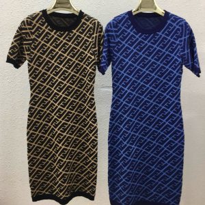 High Quality 1:1 Fendi Jacquard Short-Sleeved Shirts