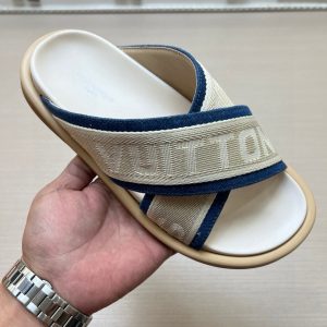 Designer Luxury Louis Vuitton Canvas Sandals