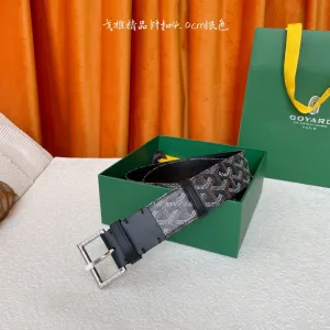 Reps Goyard Belt Red Top-Grain Cowhide Understated Luxury