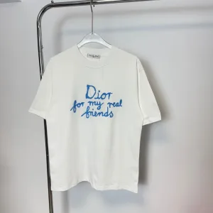 High Quality Dior Short-Sleeved Shirts Ash Cotton Pure