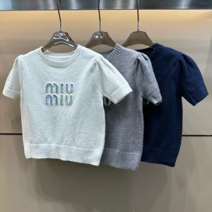 High Quality Designer Miu Miu Short Sleeves