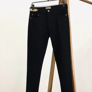 Reps Burberry Jeans Red Denim Sophistication Premium Matte Autumn Early Slim Fit Leather Patch