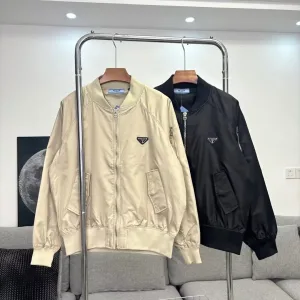 Super Clone High Quality Prada Jacket Red Overlock Stitching