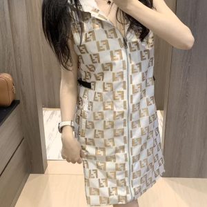 Designer High Quality Fendi Jacquard Sleeveless For Early Spring