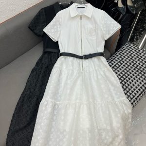 1:1 Aaa Louis Vuitton Jacquard Short-Sleeved Shirts