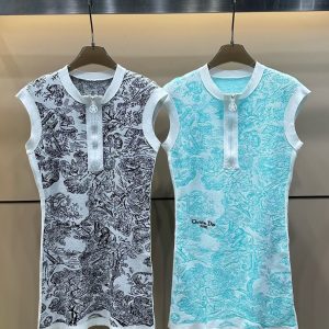 Designer Aaa Dior Jacquard Sleeveless