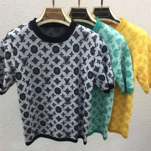 1:1 Luxury Louis Vuitton Jacquard Short Sleeves