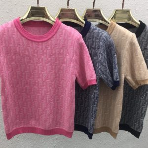 High Quality Fendi Jacquard Short Sleeves