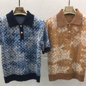 Luxury Louis Vuitton Gold Short Sleeves