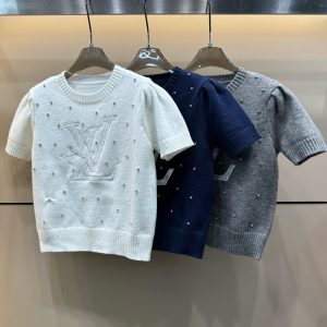 1:1 High Quality Louis Vuitton Lace Short Sleeves