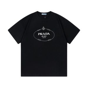 High Quality Prada Cotton Short-Sleeved T-Shirt