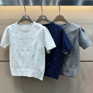 Luxury Aaa Celine Lace Short Sleeves