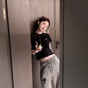 Luxury 1:1 Chrome Hearts Plaid Casual Pants