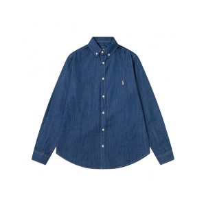 High Quality Ralph Lauren Denim Long-Sleeved Shirt