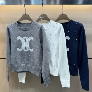 High Quality Aaa Celine Lace Long-Sleeved Sweater