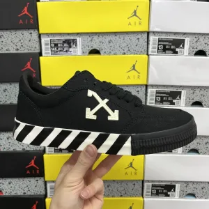 Designer Luxury Off-White Canvas Shoes White