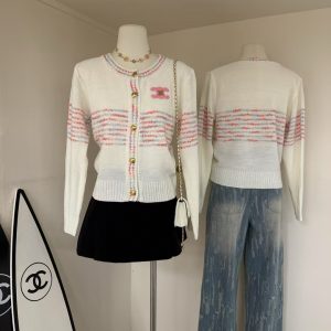 High Quality 1:1 Celine Gold Long-Sleeved Cardigan