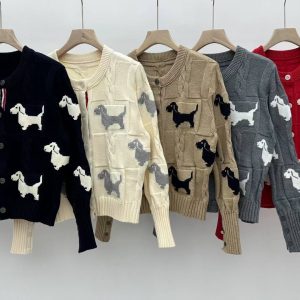 Luxury High Quality Thom Browne Jacquard Long-Sleeved Shirts