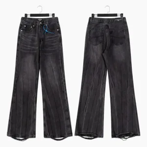 High Quality Designer Balenciaga Jeans Red Summer Leather Patch