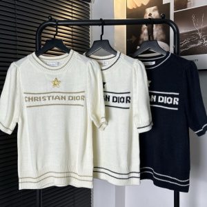 Luxury High Quality Dior Gold Short-Sleeved Shirts