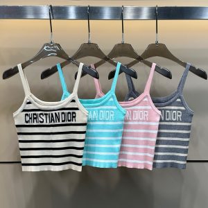 High Quality Luxury Dior Jacquard Tank Top