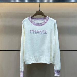 Designer Luxury Chanel Jacquard Long-Sleeved Sweater