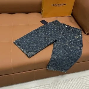 Designer Louis Vuitton Shorts Red Embroidery