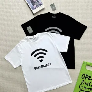 Reps AAA Balenciaga Short-Sleeved T-Shirt Red Eva Cotton Pure Simple And Elegant Daily Commute Summer