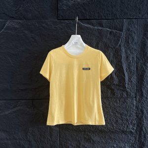 Designer Aaa Miu Miu Short-Sleeved T-Shirt