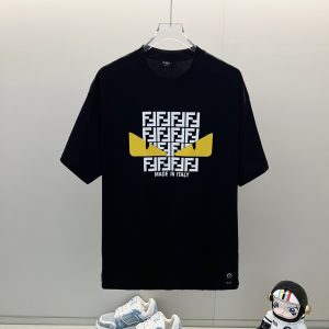 Designer Fendi Silicone Short-Sleeved T-Shirt