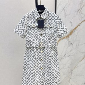 Designer 1:1 Louis Vuitton Denim Short-Sleeved Shirts