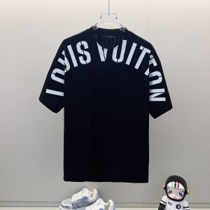 Luxury 1:1 Louis Vuitton Denim Short-Sleeved T-Shirt