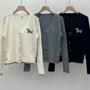 Luxury Aaa Thom Browne Long-Sleeved Cardigan