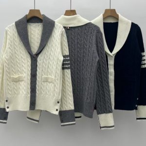 High Quality Thom Browne Jacquard Long-Sleeved Shirts