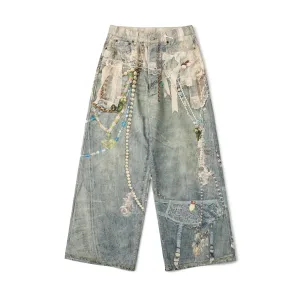 Reps Acne Studios Jeans Color Lace 3D Printing