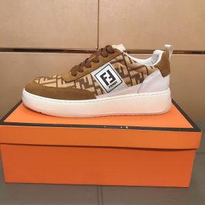 Luxury Fendi Sheepskin Casual Shoes