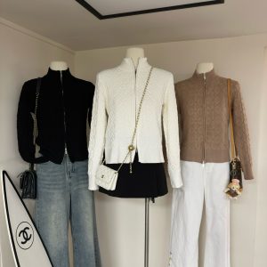 1:1 Louis Vuitton Diamond Long-Sleeved Cardigan