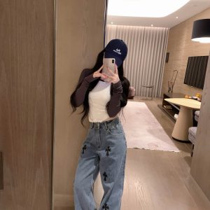 High Quality Luxury Chrome Hearts Leather Pants
