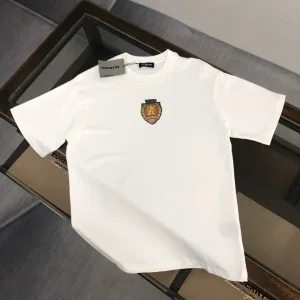 Luxury Balenciaga Short-Sleeved T-Shirt Red Cotton Combed