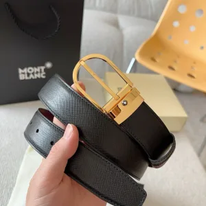 High Quality Montblanc Belt Top-Grain Cowhide